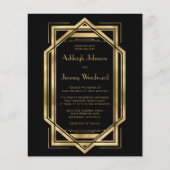Budget Black Gold  Deco Lijst Wedding 1920s (Voorkant)