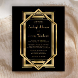 Budget Black Gold  Deco Lijst Wedding 1920s