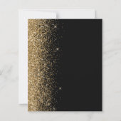 Budget Black Gold Faux Glitter Weddenschap (Achterkant)