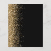 Budget Black Gold Faux Glitter Weddenschap (Achterkant)