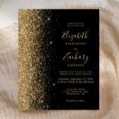 Budget Black Gold Faux Glitter Weddenschap