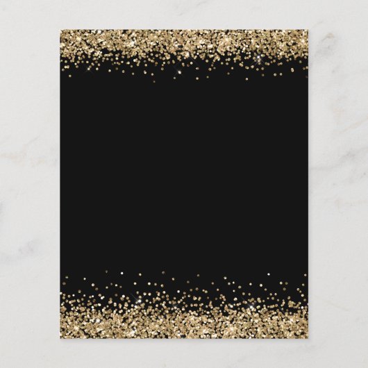 Budget Black Gold Glitter 21e Dank u (Achterkant)