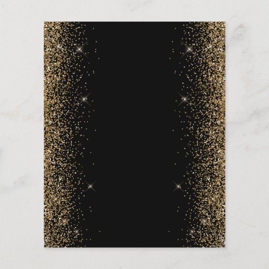 Budget Black Gold Glitter 50th Jubileum Party (Achterkant)