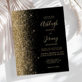 Budget Black Gold Glitter Edge Weddenschap