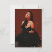 BUDGET Black Gold Masquerade Sweet 16 Photo Notitiekaartje (Achterkant)