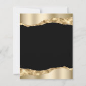Budget Black Gold Mirror 50th Anniversary Invite (Achterkant)