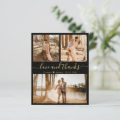 Budget Black Gold Photo Collage Weddenschap Hartel (Staand voorkant)