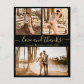 Budget Black Gold Photo Collage Weddenschap Hartel (Voorkant)