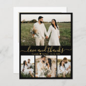 Budget Black Gold Photo Weddenschap Hartelijk dank (Voorkant / Achterkant)