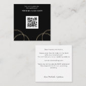 Budget Black Gold QR Code Weddenschap Vierkante Visitekaartje (Voorkant / Achterkant)