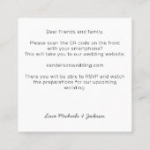 Budget Black Gold QR Code Weddenschap Vierkante Visitekaartje (Achterkant)