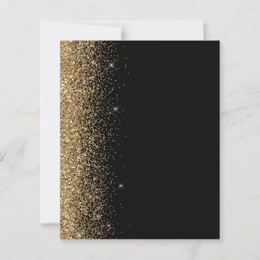 Budget Black Gold Save the Date Kaart (Achterkant)
