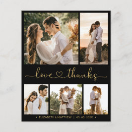 Budget Black Gold Script Weduwen Hartelijk dank