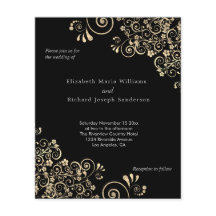 Budget Black Gold Swirls Weddenschap