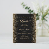 Budget Black Goud Glitter 50ste Verjaardagsfeestje (Staand voorkant)