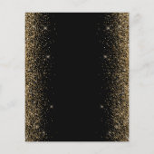 Budget Black Goud Glitter 50ste Verjaardagsfeestje (Achterkant)
