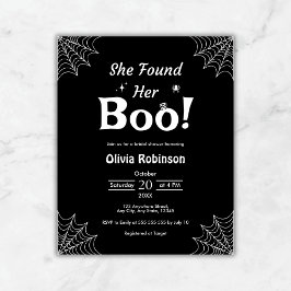 Budget Black Halloween Bruids Douche Uitnodiging