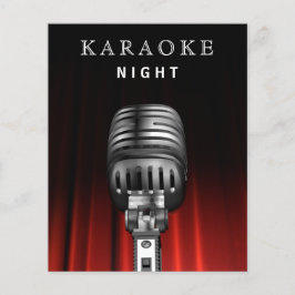 Budget Black Karaoke Night Party Uitnodiging