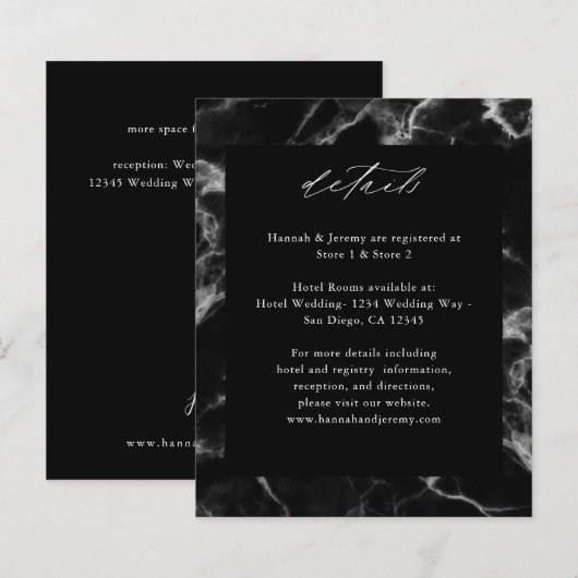 Budget Black Marble 2 Details (Voorkant / Achterkant)