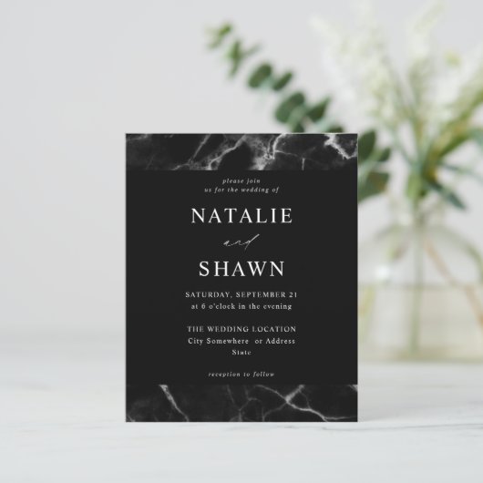 Budget Black Marble Wedding (Staand voorkant)