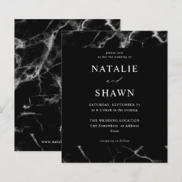 Budget Black Marble Wedding