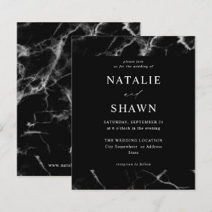 Budget Black Marble Wedding