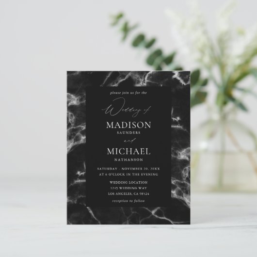 Budget Black Marble Wedding 2 (Staand voorkant)