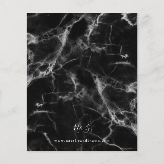 Budget Black Marble Wedding 2 Flyer (Achterkant)