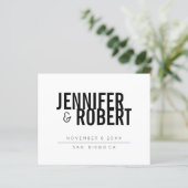 BUDGET BLACK Minimale WEDING BESPAAR DE DATUM (Staand voorkant)