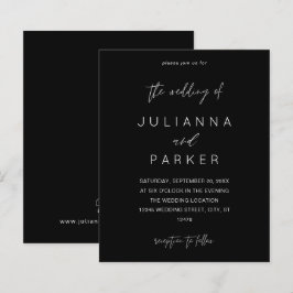 Budget Black MOD Calligraphy Wedding