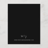 Budget Black MOD Calligraphy Wedding Flyer (Achterkant)