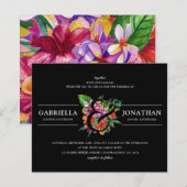 Budget Black Modern Tropical Bouquet Wedding (Voorkant / Achterkant)