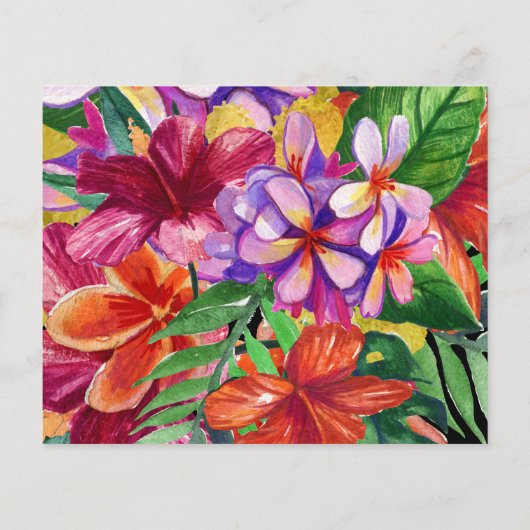 Budget Black Modern Tropical Bouquet Wedding (Achterkant)