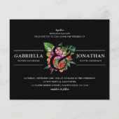 Budget Black Modern Tropical Bouquet Wedding (Voorkant)