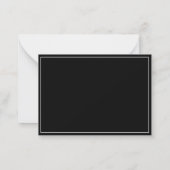 BUDGET Black Modern Wedding RSVP Response Kaart Notitiekaartje (Achterkant)