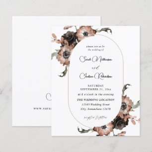 Budget Black & Natural Floral Wedding