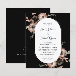 Budget Black & Natural Floral Wedding - Black