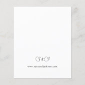 Budget Black & Natural Floral Wedding Flyer (Achterkant)