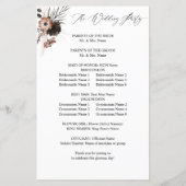Budget Black &NaturalFloral Boho Wedding Program M (Achterkant)