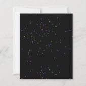 BUDGET Black Neon Glow Watercolor Pool Birthday (Achterkant)
