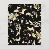 Budget Black Pampas Boho Wildflower Wedding Flyer (Achterkant)