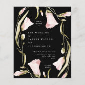Budget Black Pampas Boho Wildflower Wedding Flyer (Voorkant)
