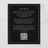 Budget Black QR-code Alles in één huwelijksuitnodi (Achterkant)