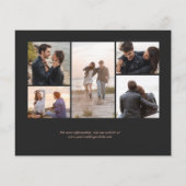 Budget Black Roos Gold Agate 6-Photo Save the Date (Achterkant)