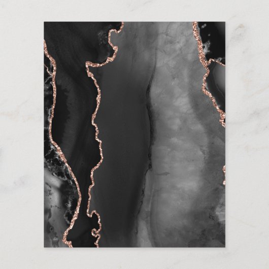 Budget Black Roos Gold Agate Save the Date (Achterkant)