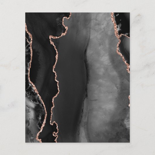 Budget Black Roos Gold Agate Weddenmenu (Achterkant)