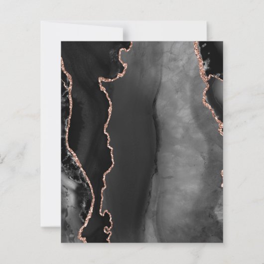 Budget Black Roos Gold Agate Wedding (Achterkant)