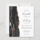 Budget Black Roos Gold Agate Wedding (Voorkant)