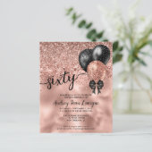 Budget Black Roos Gold Balloon Bow 60th Birthday (Staand voorkant)