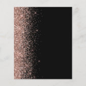 Budget Black Roos Gold Glitter Weddenschap (Achterkant)